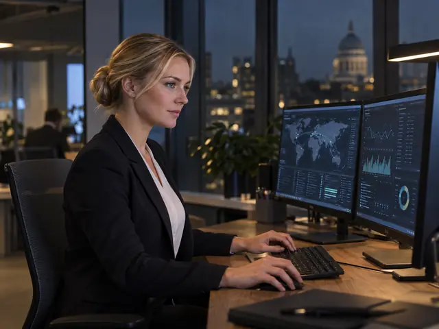 Network analyst reviewing connectivity alerts during an evening shift