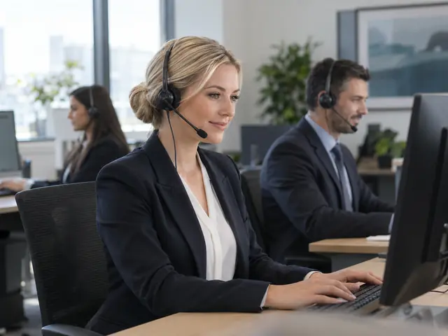 Helpdesk team providing IT support to business users